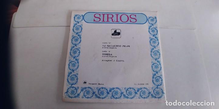 Discos de vinilo: SIRIOS-SINGLE TU RECUERDO PILAR-NUEVO - Foto 2
