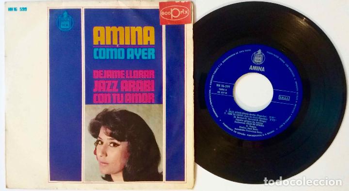 Discos de vinilo: AMINA, COMO AYER + 3 TEMAS. EP ORIGINAL ESPA&Ntilde;A A&Ntilde;O 1966 - Foto 1