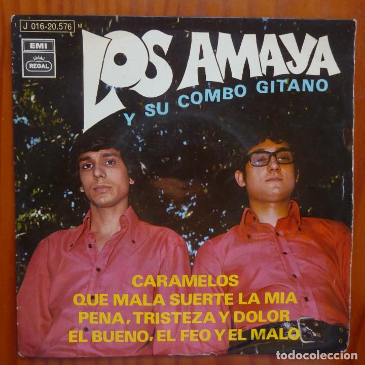 Discos de vinilo: LOS AMAYA Y SU COMBO GITANO / CARAMELOS+3 / 1970 / EP - Foto 1