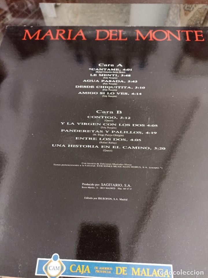Discos de vinilo: Mar&iacute;a del Monte. L. P. Vinilo. 1990 - Foto 2