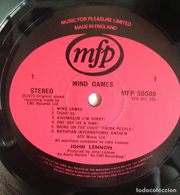 Discos de vinilo: JOHN LENNON - &rdquo;MIND GAMES&rdquo;, LP edic UK 1981 - Foto 3
