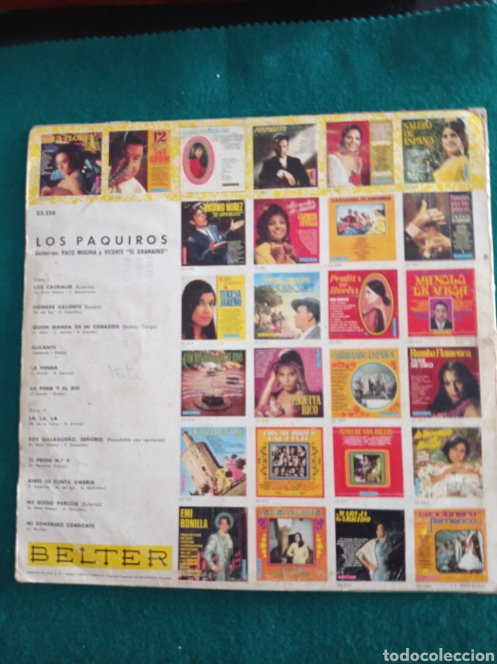 Discos de vinilo: DISCO VINILO LP , LOS PAQUIROS , 1969 - Foto 2