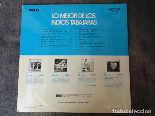 Discos de vinilo: DISCO - LO MEJOR DE LOS INDIOS TABAJARAS - RCA. A&Ntilde;O 1972. - Foto 3