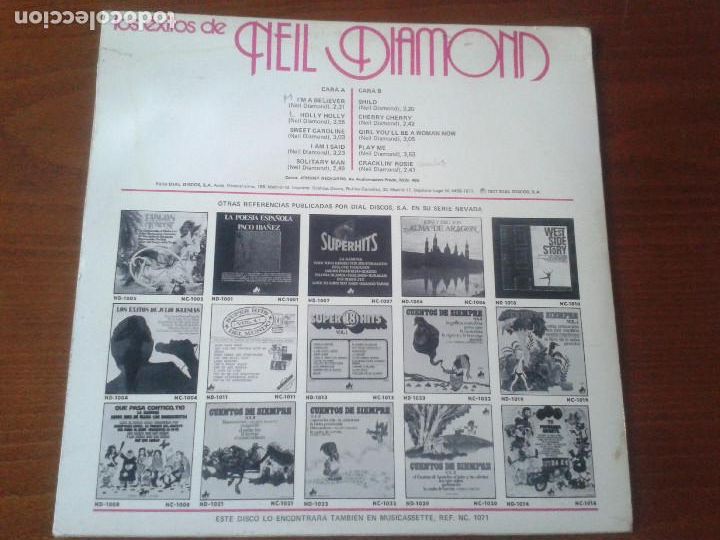 Discos de vinilo: LP Los exitos de NEIL DIAMOND. - Foto 2