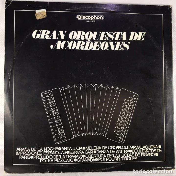 Discos de vinilo: LP GRAN ORQUESTA DE ACORDEONES - Foto 3