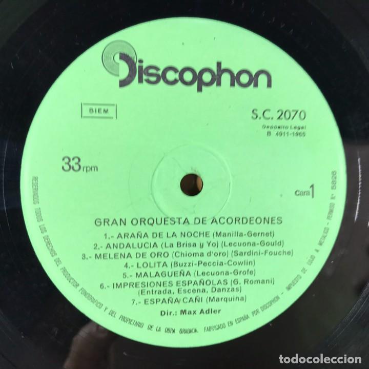 Discos de vinilo: LP GRAN ORQUESTA DE ACORDEONES - Foto 5