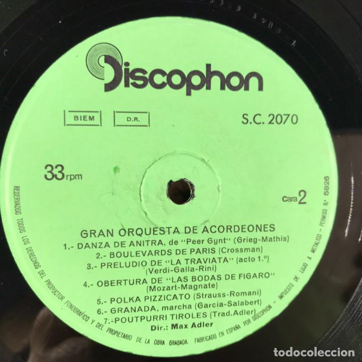 Discos de vinilo: LP GRAN ORQUESTA DE ACORDEONES - Foto 7
