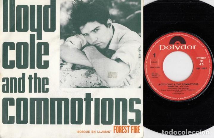 Disques de vinyle: LLOYD COLE & THE COMMOTIONS - FOREST FIRE - SINGLE DE VINILO EDICION ESPA&Ntilde;OLA - CS4