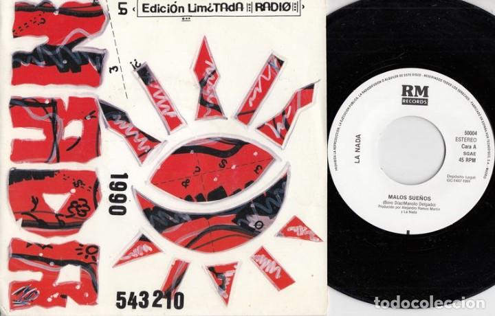 Discos de vinilo: LA NADA - MALOS SUE&Ntilde;OS - SINGLE DE VINILO PROMOCIONAL - CS4 - Foto 1