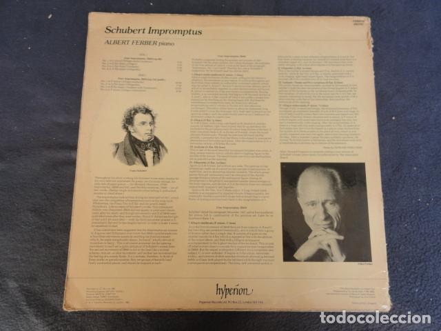 Discos de vinilo: DISCO - IMPROMPTUS - SCHUBERT - ALBERT FERBER. HYPERION. A&Ntilde;O 1982. - Foto 3