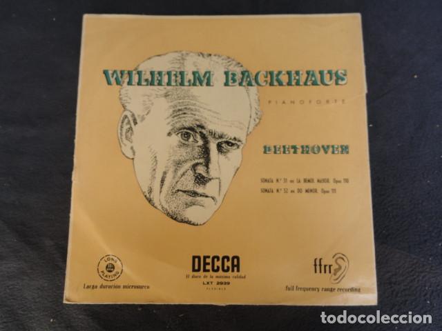 Discos de vinilo: DISCO - PIANOFORTE - BEETHOVEN - WILHEM BACKHAUS. DECCA. - Foto 1