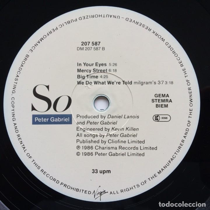 Discos de vinilo: Peter Gabriel &lrm;&ndash; So , Germany 1986 Virgin* - Foto 4
