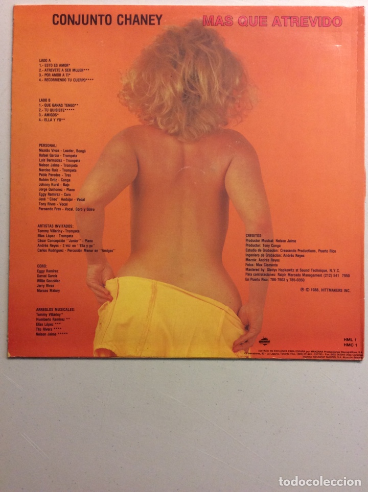 Discos de vinilo: Conjunto Chaney. &iexcl;M&aacute;s que atrevido! - Foto 2