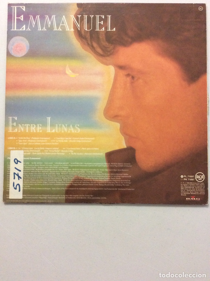 Discos de vinilo: Emmanuel. Entre lunas. - Foto 2