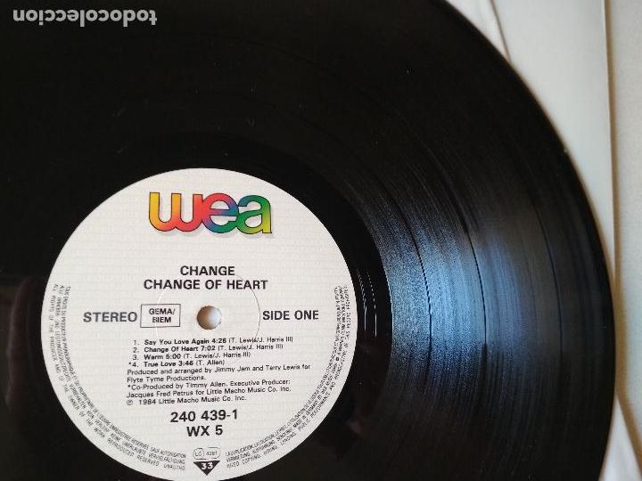 Discos de vinilo: Change &lrm;&ndash; Change Of Heart 1984 - Foto 2