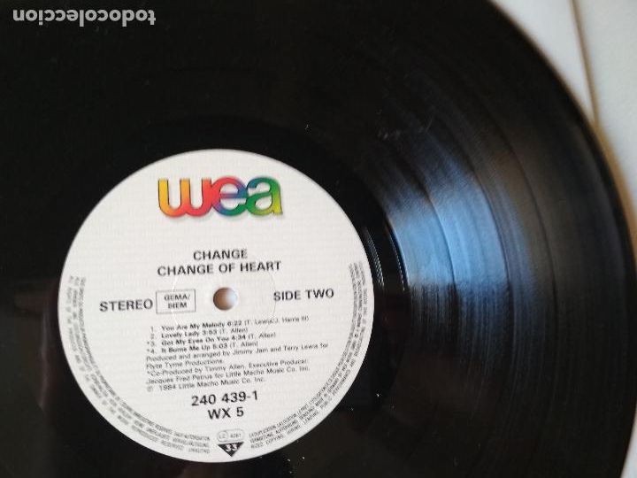 Discos de vinilo: Change &lrm;&ndash; Change Of Heart 1984 - Foto 3