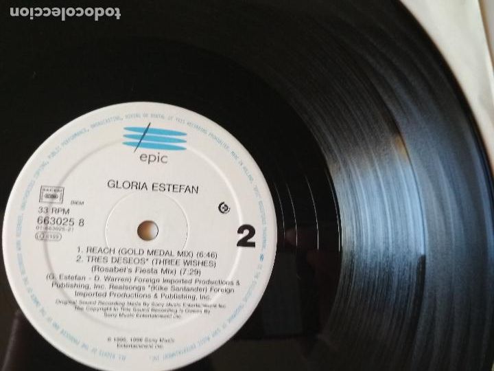 Discos de vinilo: Gloria Estefan &lrm;&ndash; Reach, sony 1996 - Foto 4