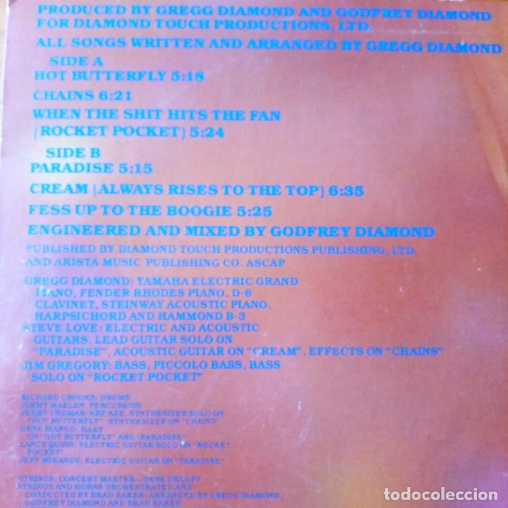 Discos de vinilo: GREGG DIAMOND - BIONIC BOOGIE, HOT BUTTERFLY. LP 1978 - Foto 2