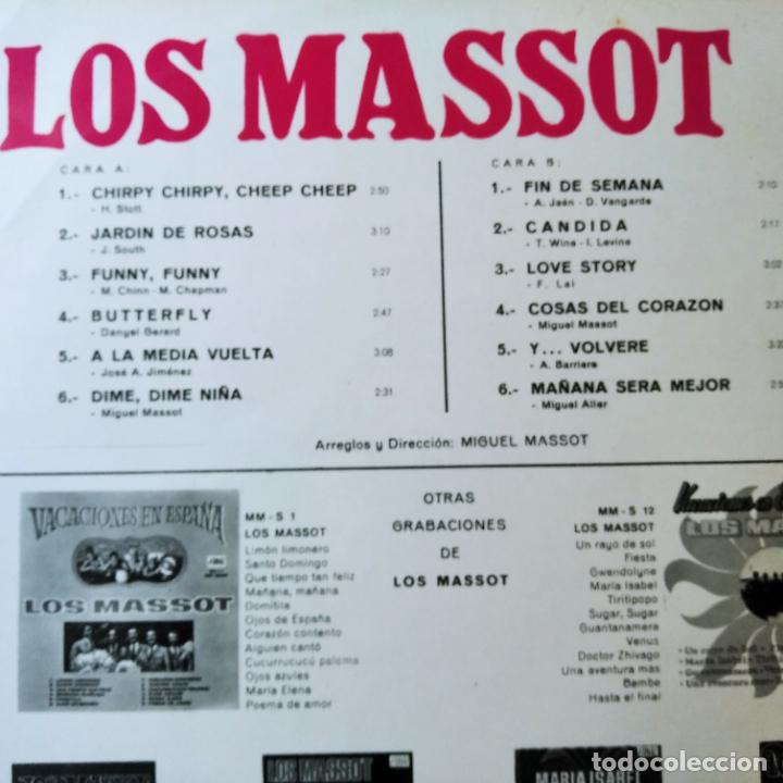 Discos de vinilo: LOS MASSOT, HITS DE VACACIONES - LP - Foto 2