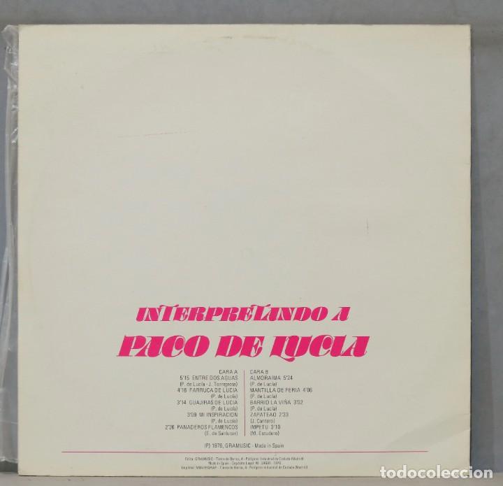 Discos de vinilo: LP. INTERPRETANDO A PACO DE LUCIA - Foto 2