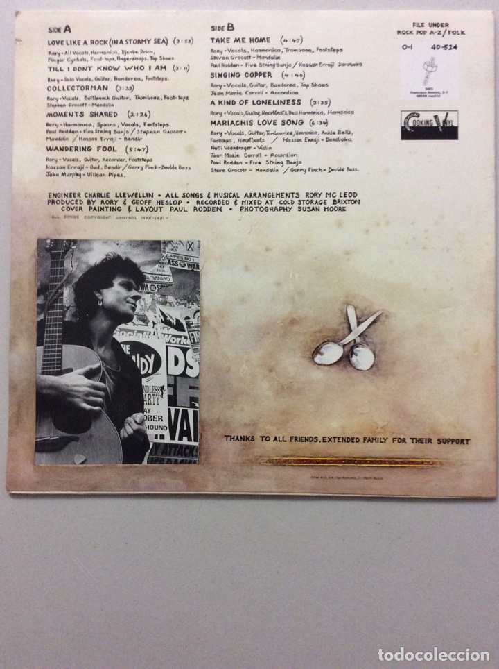 Discos de vinilo: Rory McLeod. Footsteps and heartbeats. - Foto 2