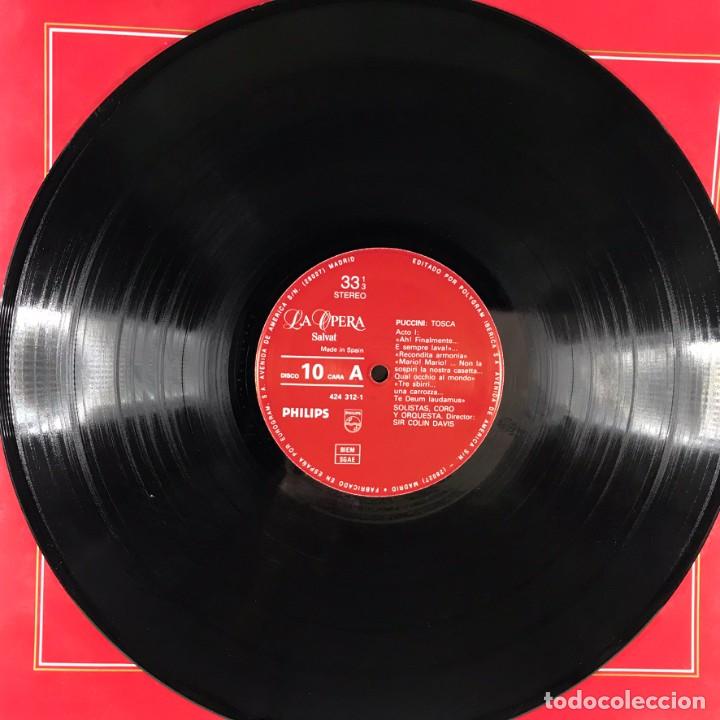 Discos de vinilo: LA &Oacute;PERA - SALVAT - DISCO N&ordm; 10 - Tosca - Foto 3
