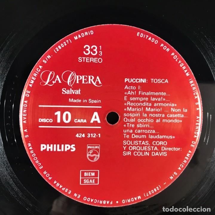 Discos de vinilo: LA &Oacute;PERA - SALVAT - DISCO N&ordm; 10 - Tosca - Foto 4