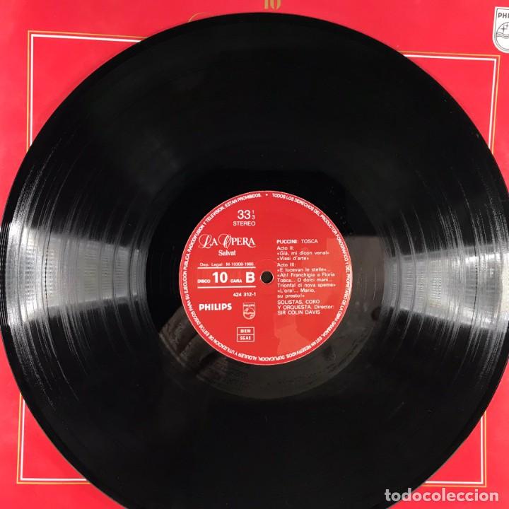 Discos de vinilo: LA &Oacute;PERA - SALVAT - DISCO N&ordm; 10 - Tosca - Foto 5