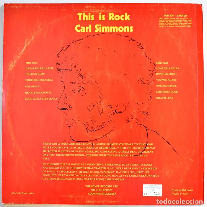 Discos de vinilo: Carl Simmons - This is Rock. LP - Foto 2