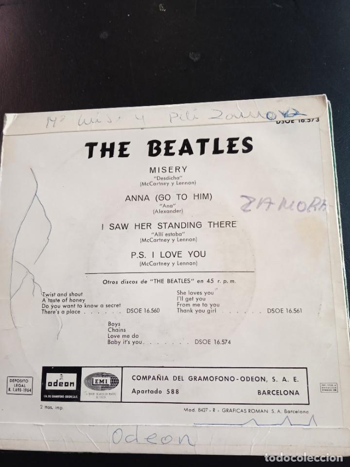 Discos de vinilo: THE BEATLES- MISERY. EP - Foto 2