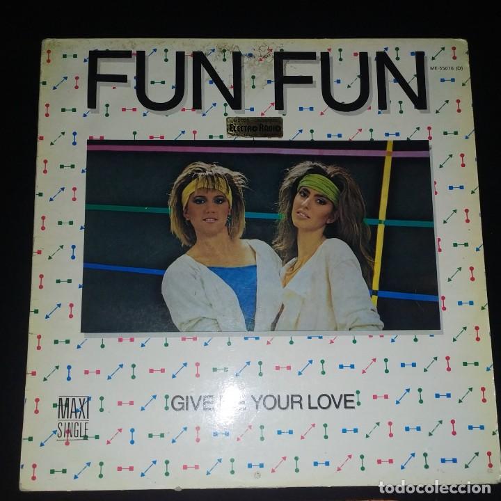 Discos de vinilo: LP - FUN FUN - GIVE ME YOUR LOVE - Foto 1