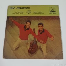 Discos de vinilo: DUO DINAMICO - MY PRAYER, BABY ROCK, BYE LOVE, LINDA MUÑECA 1962 LA VOZ DE SU AMO. Lote 344846668