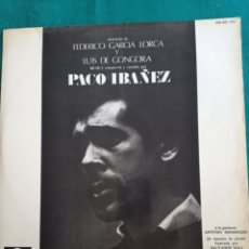 Discos de vinilo: PACO IBAÑEZ ,POEMA DE FEDERICO GARCIA LORCA Y LUIS DE GONGORA ,DISCO VINILO LP ,AÑO 1967. Lote 344984693