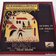 Discos de vinilo: ÓPERA EL BARBERO DE SEVILLA. GIOACCHINO ROSSINI. COFRE 3 LPS. 1958. VINILOS MINT.