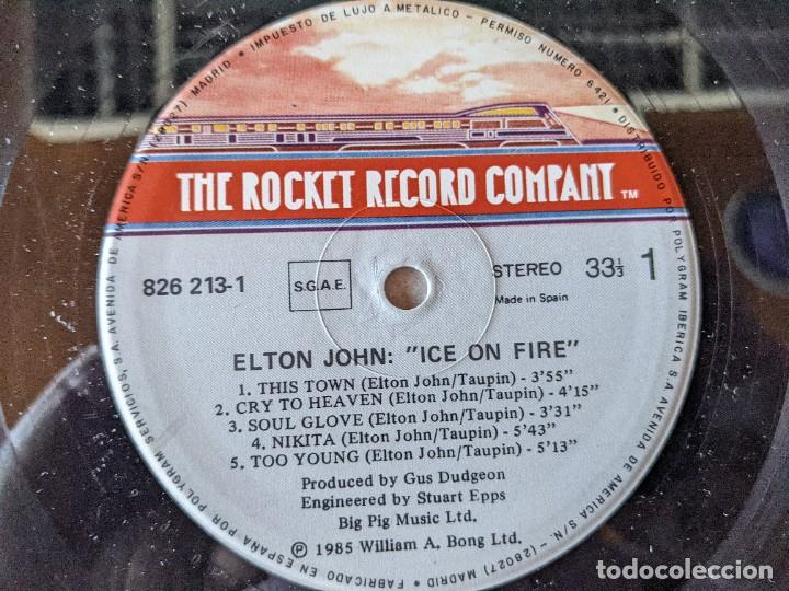 Discos de vinilo: 1985 ELTON JOHN - ICE ON FIRE - LP - Foto 2