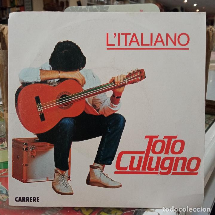 Discos de vinilo: Toto Culugno - L'italiano - Single sello Carrere 1983