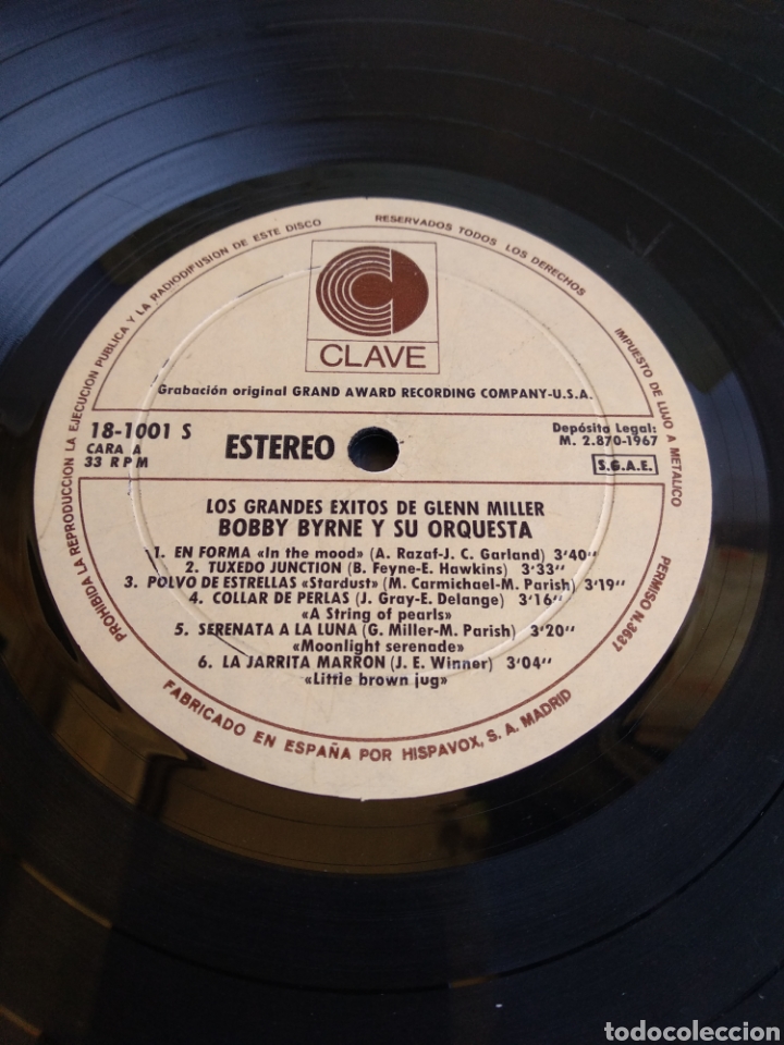 Discos de vinilo: *BOBBY BYRNE EXITOS DE MILLER. SPAIN. CLAVE. 1967 - Foto 4