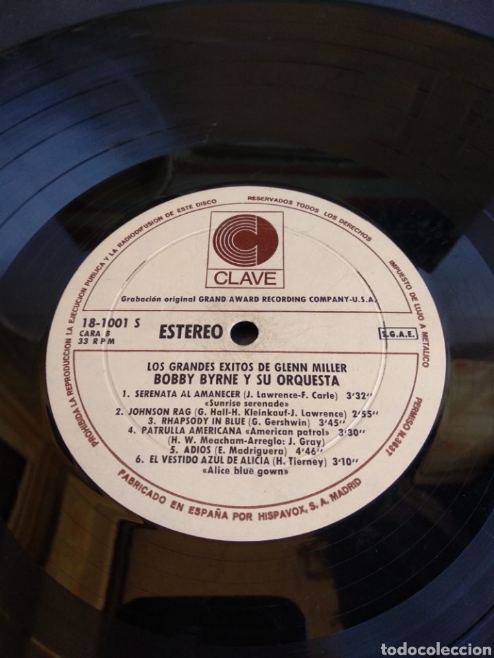 Discos de vinilo: *BOBBY BYRNE EXITOS DE MILLER. SPAIN. CLAVE. 1967 - Foto 3
