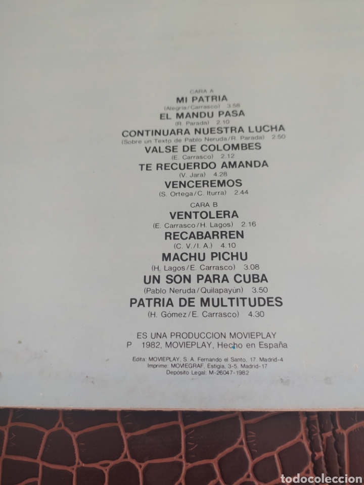 Discos de vinilo: LP Quilapayun - Foto 2