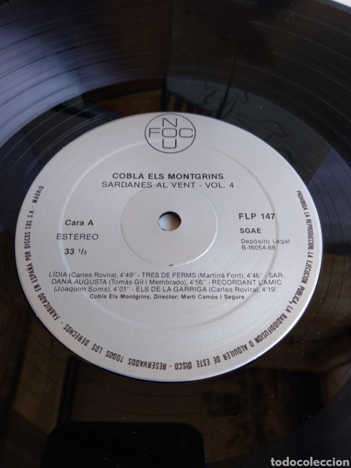 Discos de vinilo: * COBLA MONTGRINS. SARDANES. 1988 - Foto 3