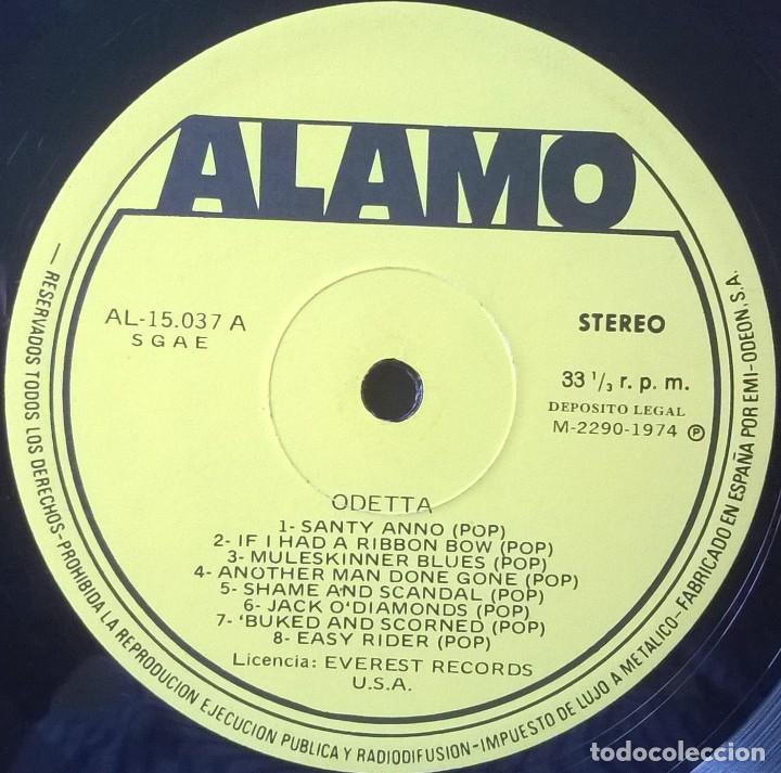 Discos de vinilo: Odetta, Folklore Internacional U.S, Alamo AL-15.037 - Foto 3