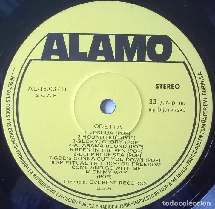 Discos de vinilo: Odetta, Folklore Internacional U.S, Alamo AL-15.037 - Foto 4