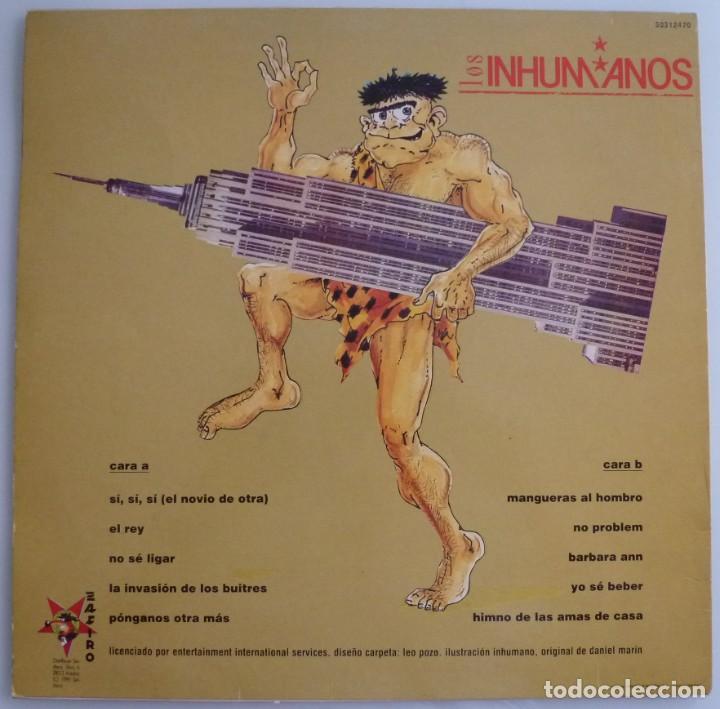 Discos de vinilo: LOS INHUMANOS - NO PROBLEM (LP ZAFIRO 1990) - Foto 2