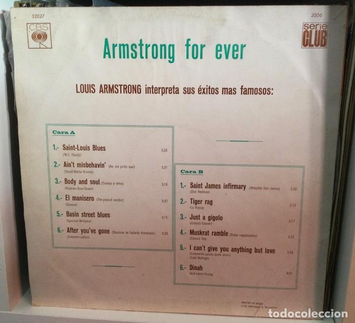 Discos de vinilo: Louis Armstrong: Armstrong For Ever. CBS - Foto 2