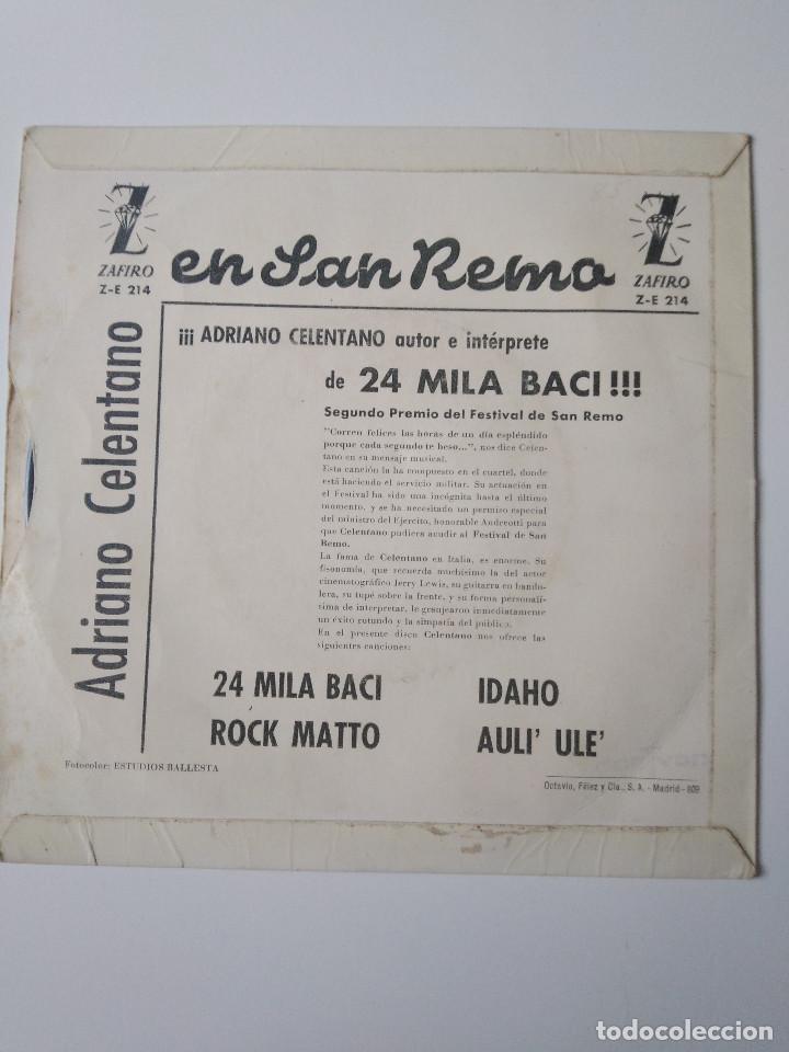 Discos de vinilo: Celentano en San Remo 61 - Foto 2