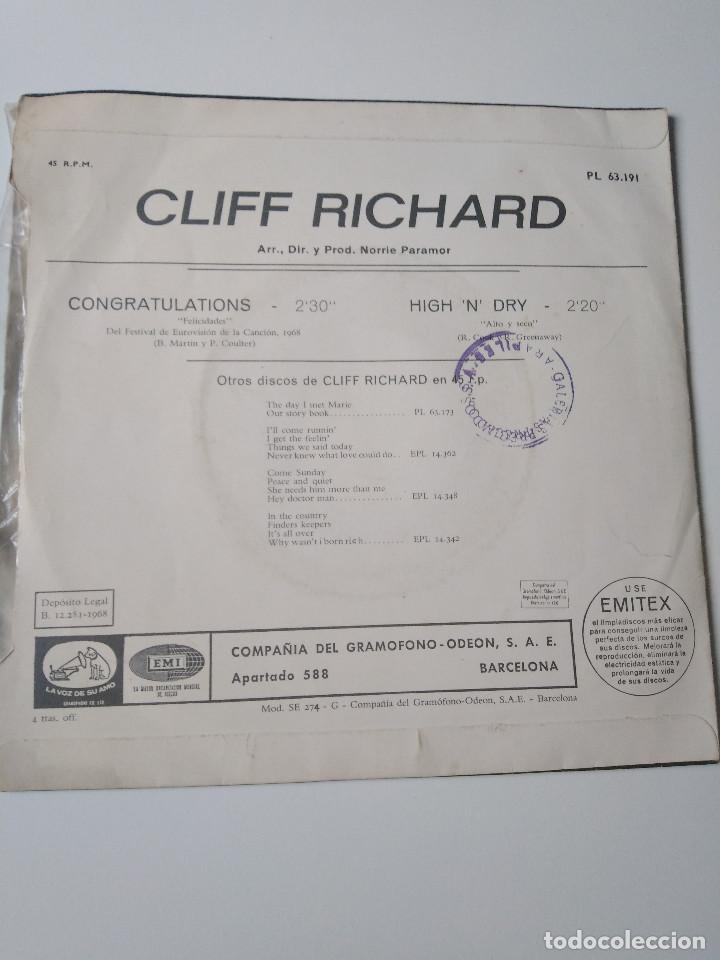 Discos de vinilo: Cliff Richard eurovisi&oacute;n 68 - Foto 2
