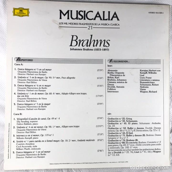 Discos de vinilo: MUSICALIA - SALVAT - DISCO 21. Brahms - Foto 2