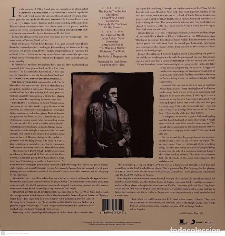 Discos de vinilo: Paul Simon &lrm;&ndash; Graceland - Foto 2