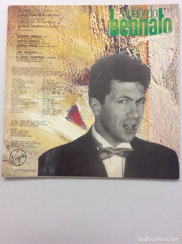 Discos de vinilo: Edoardo Bennato. El juego contin&uacute;a. - Foto 2