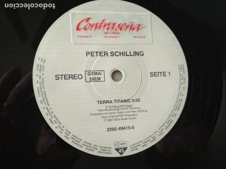 Discos de vinilo: peter schilling terra titanic - Foto 6